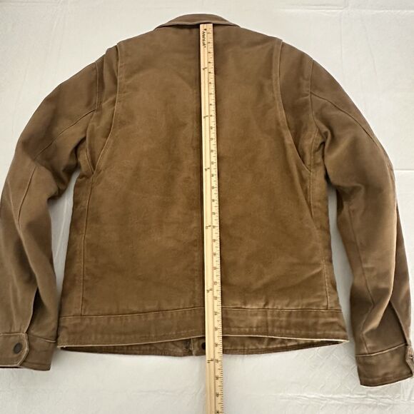 Levis Trucker Jacket Mens Small Brown Cotton Twill Full Zip Quilted Lined - Picture 9 of 16